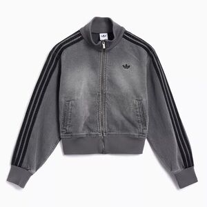 Adidas Originals Denim Crop Women's Track Jacket